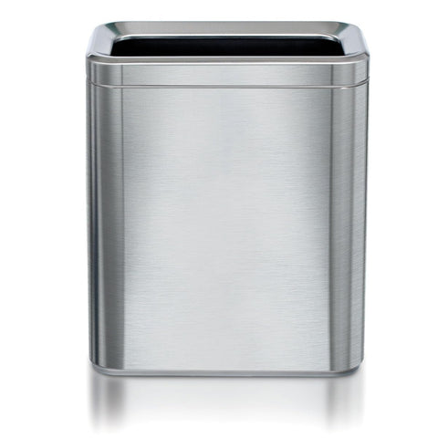 Clorox slim trash can in bathroom showing space-saving advantage