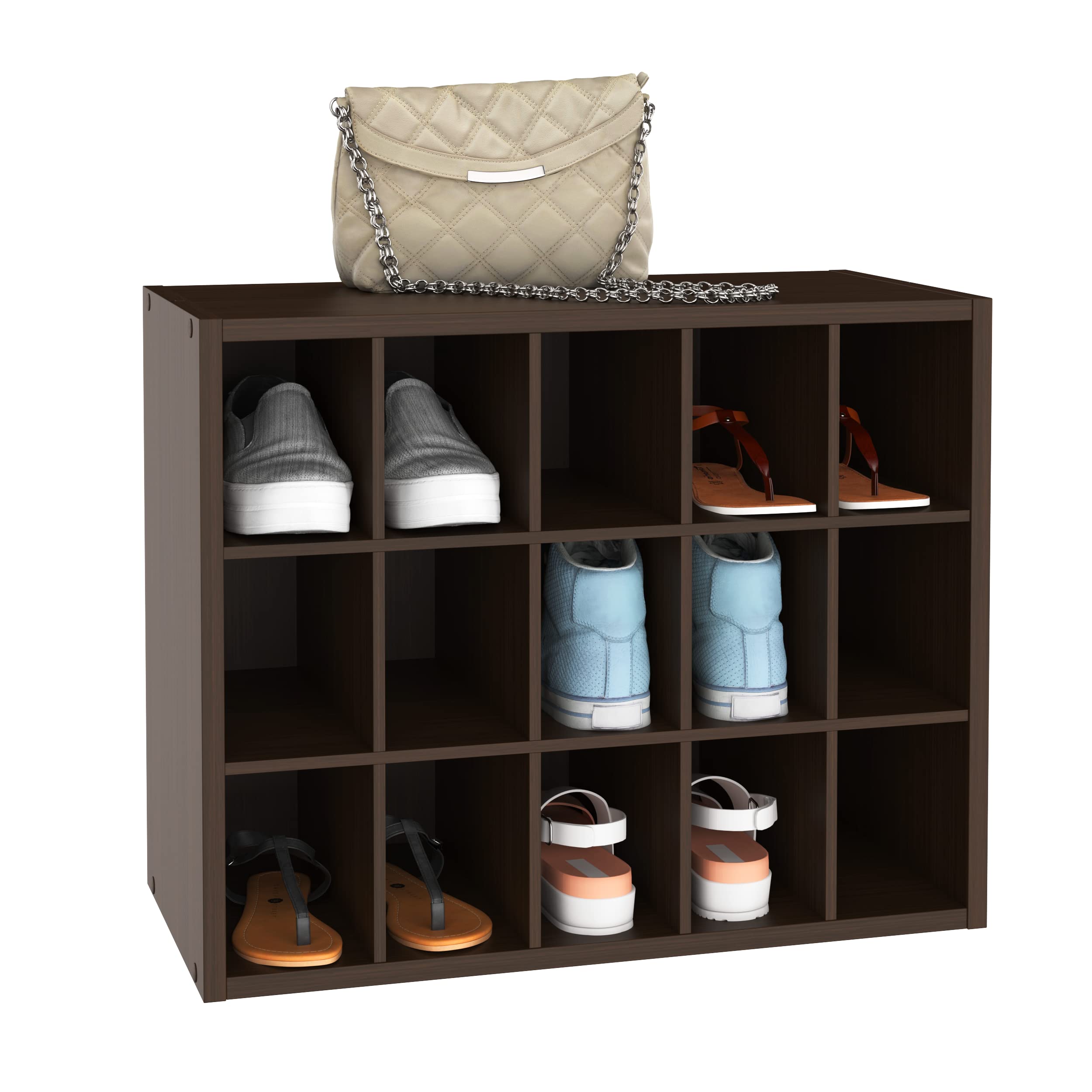ClosetMaid organizer inside closet demonstrating space-saving and organization