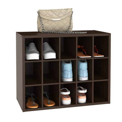 ClosetMaid organizer inside closet demonstrating space-saving and organization