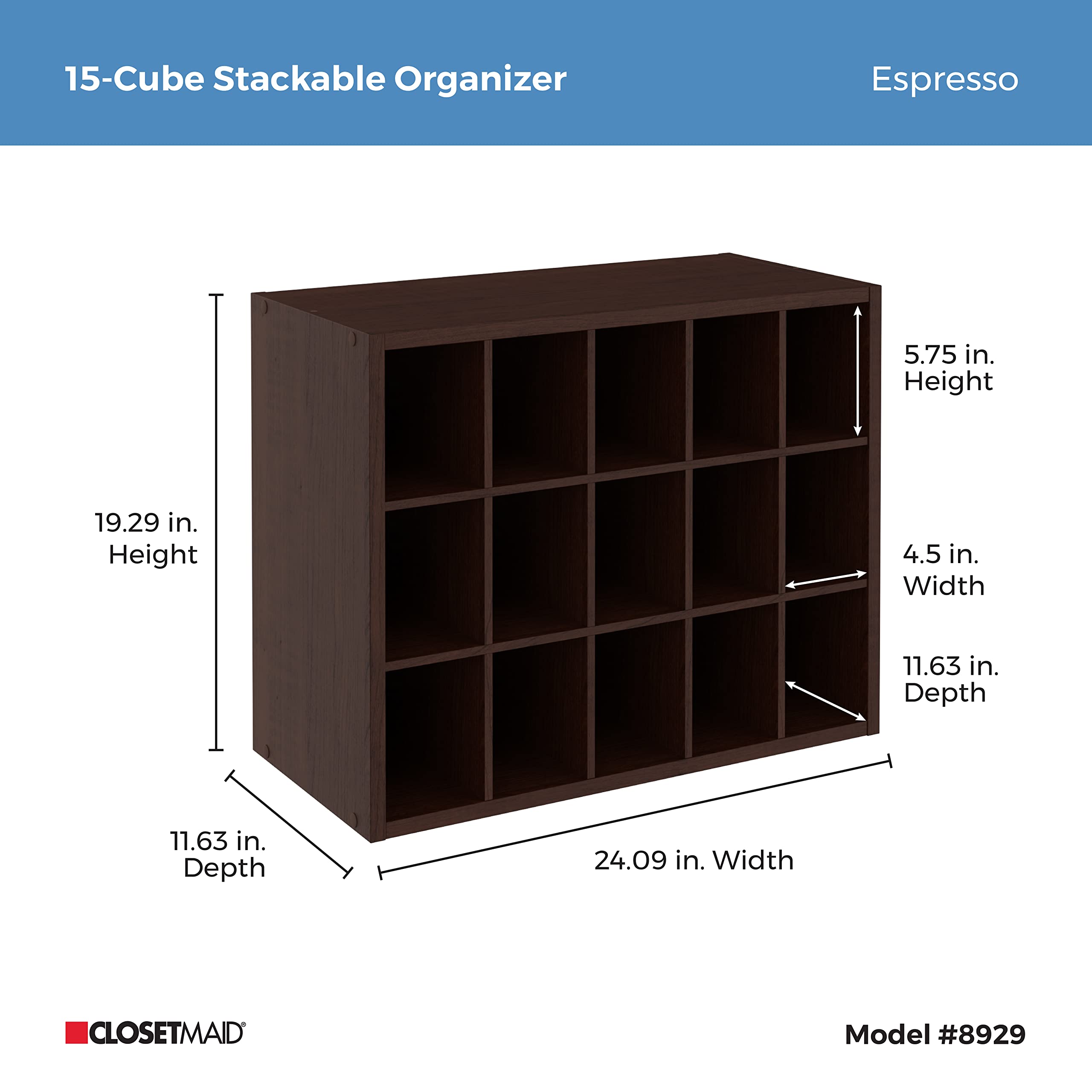 ClosetMaid two units stacked to create taller storage wall for flexibility