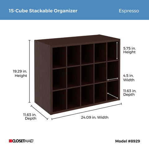 ClosetMaid two units stacked to create taller storage wall for flexibility