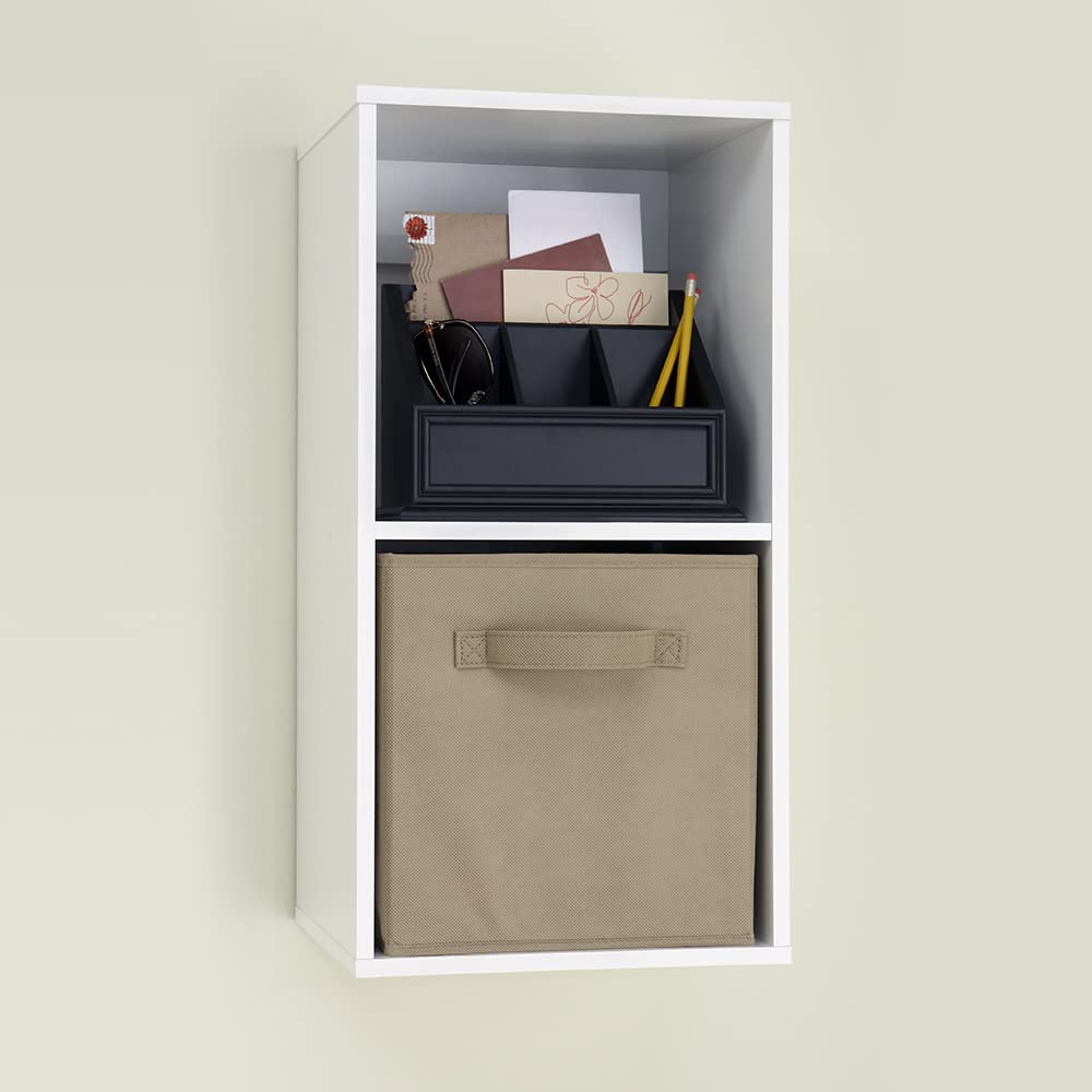 ClosetMaid stacked Cubeicals units expanding modular storage capacity