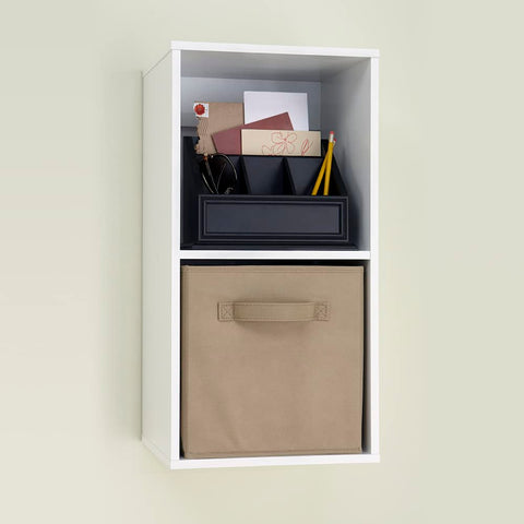 ClosetMaid stacked Cubeicals units expanding modular storage capacity