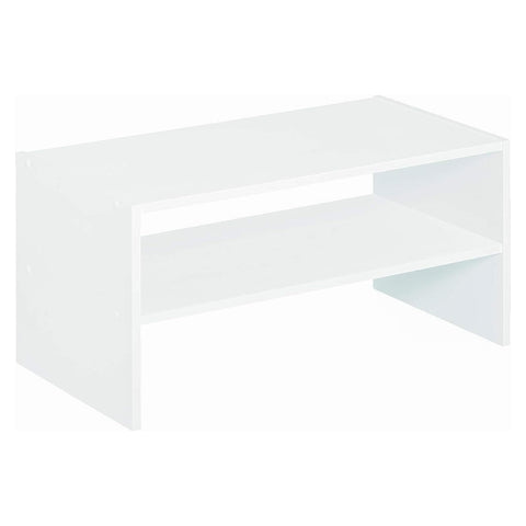 ClosetMaid front view of white organizer showing neat storage benefit