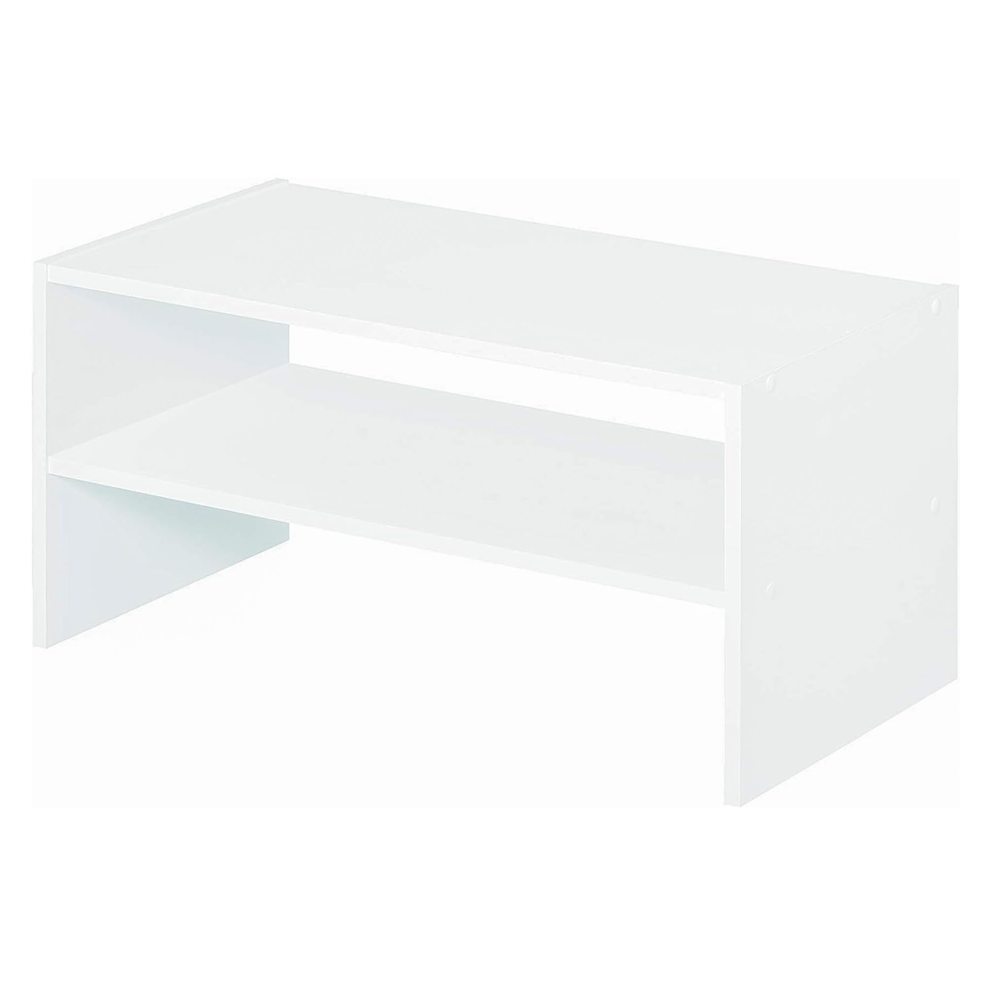 ClosetMaid shelves holding shoes showing easy-access organization benefit