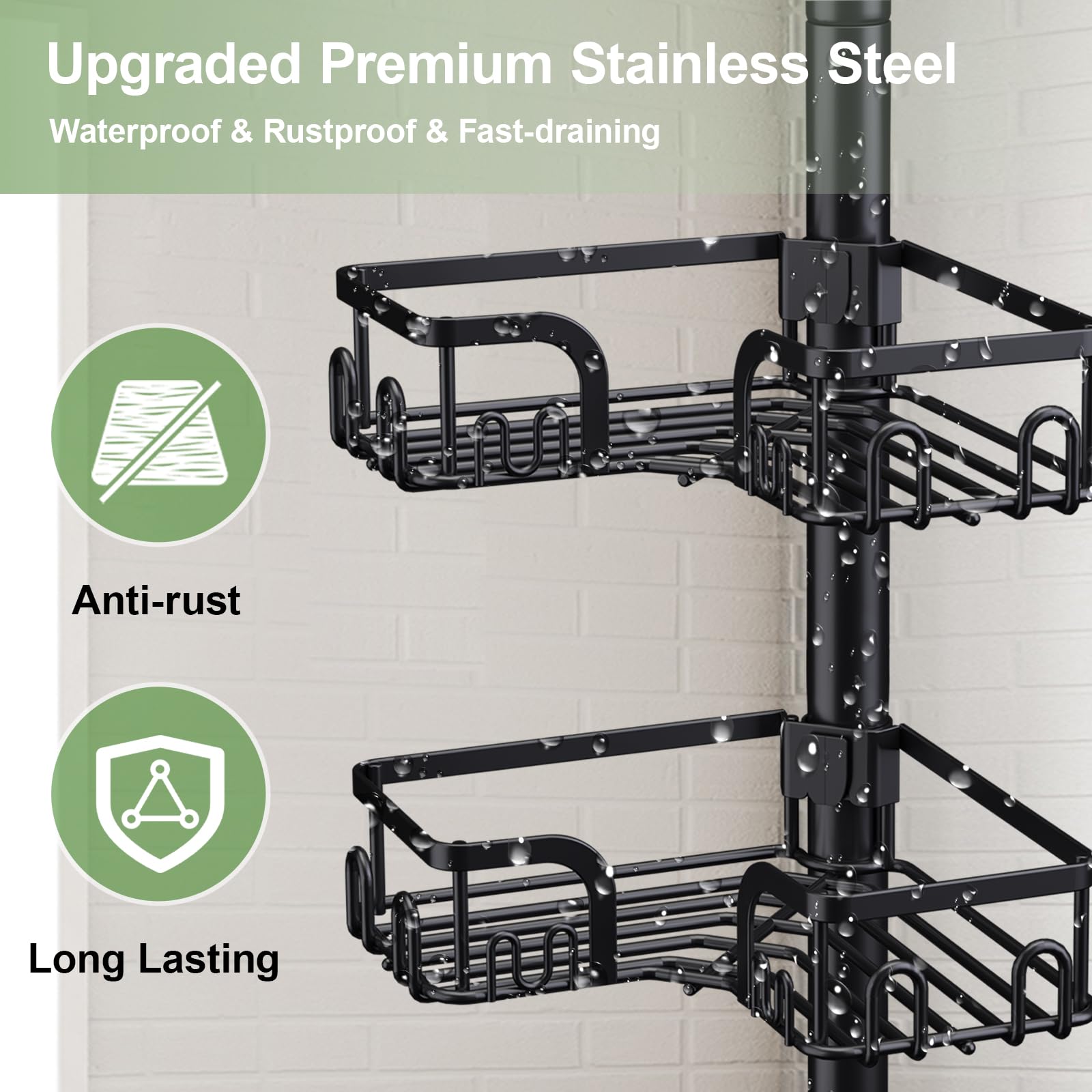 Clothink large non-slip base cap gripping floor to prevent tipping