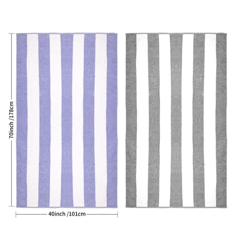 CLOWOOD folded towel with hand for scale illustrating 40x70 inch oversized coverage