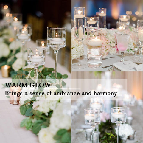 CLTNIKET candles arranged in wedding centerpiece, elegant reception lighting