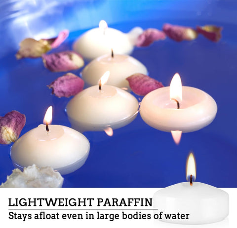 CLTNIKET candles floating in spa bath, calming atmosphere and relaxation