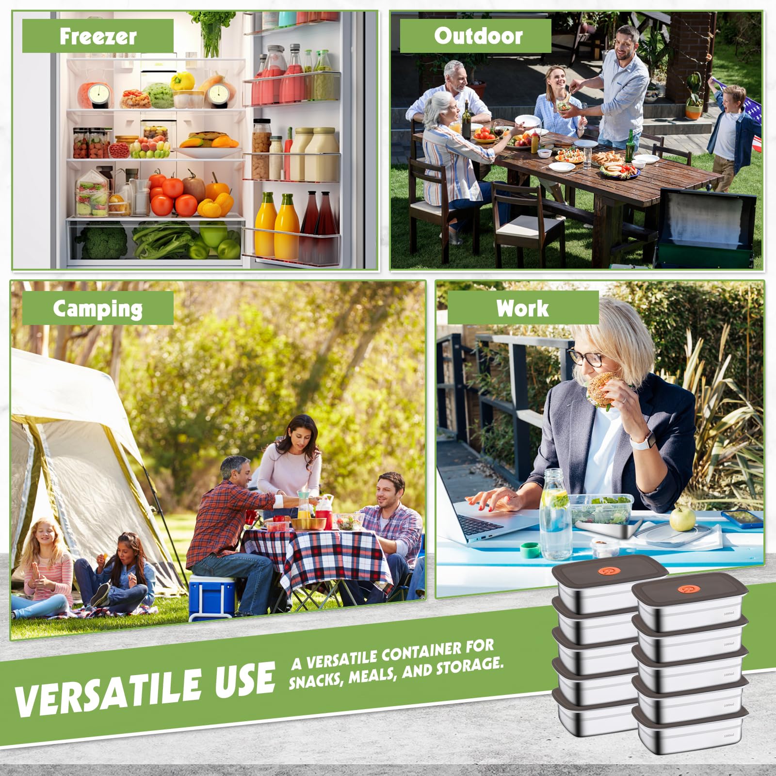 CLWVPCOT containers on picnic table demonstrating durable, reusable outdoor use