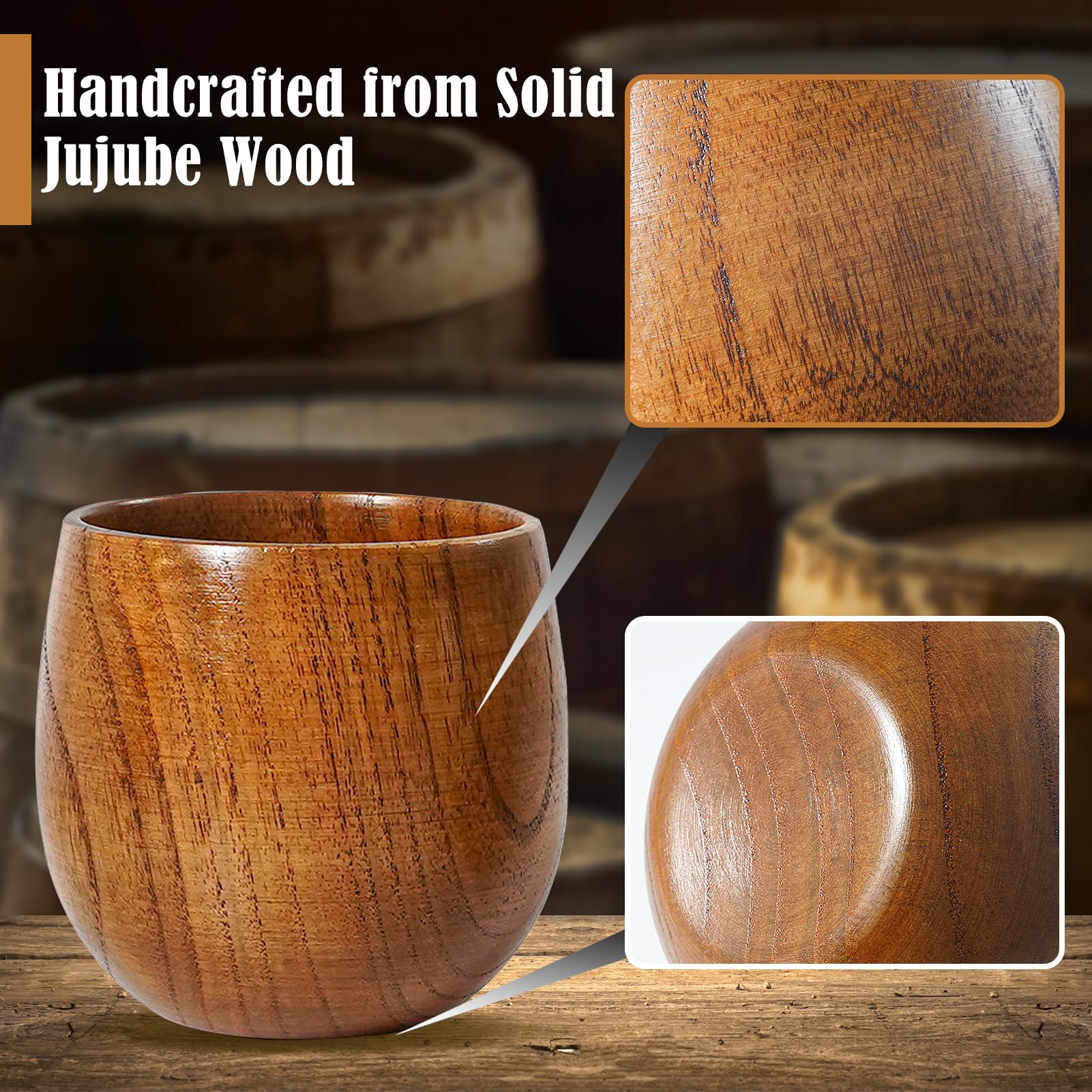 Clxfcgiv closeup of jujube wood grain and smooth rim for comfortable sipping