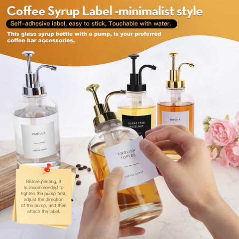CNWSGEM adhesive labels and marker ready to identify syrups quickly