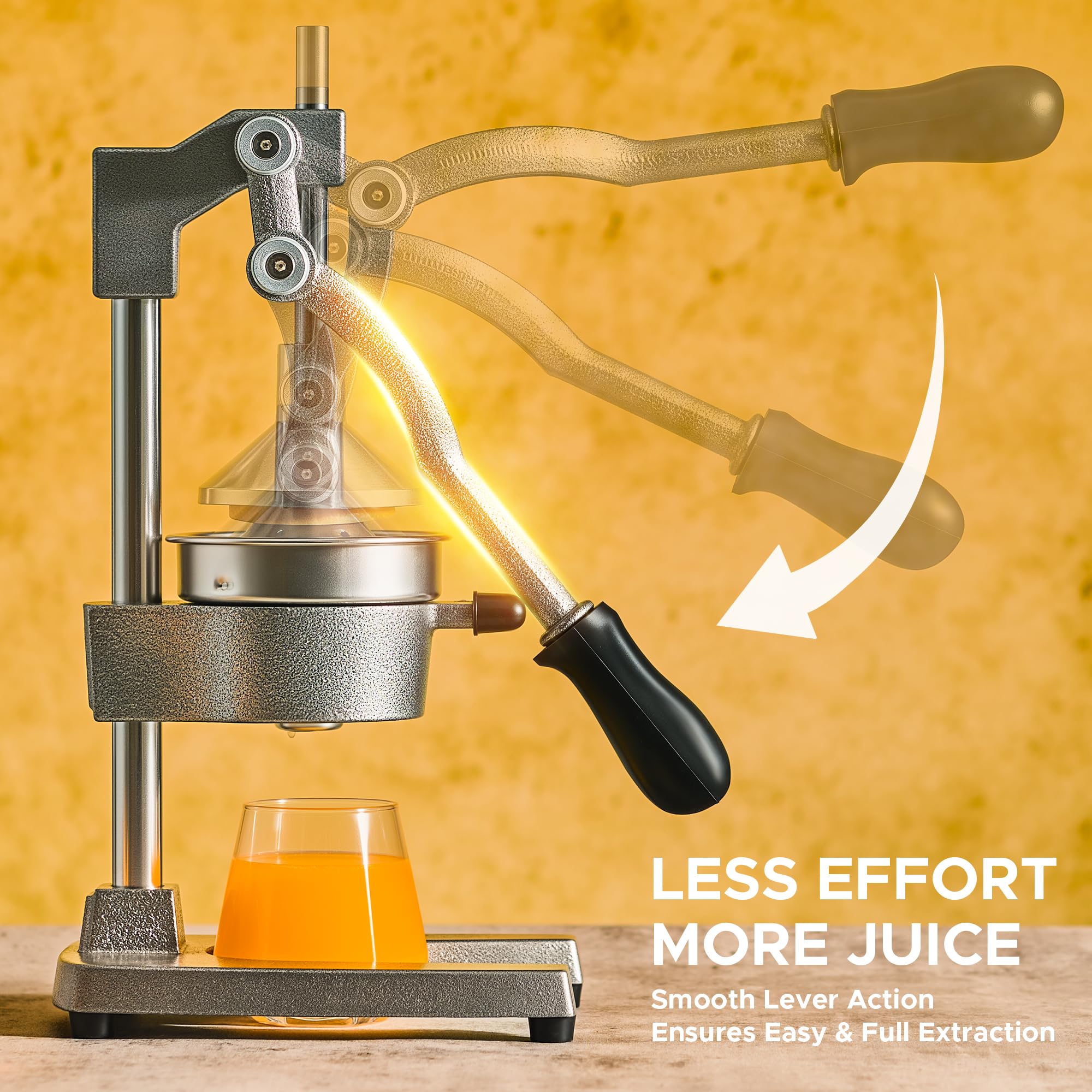 CO-Z ergonomic rubber handle detail for comfortable pressing leverage