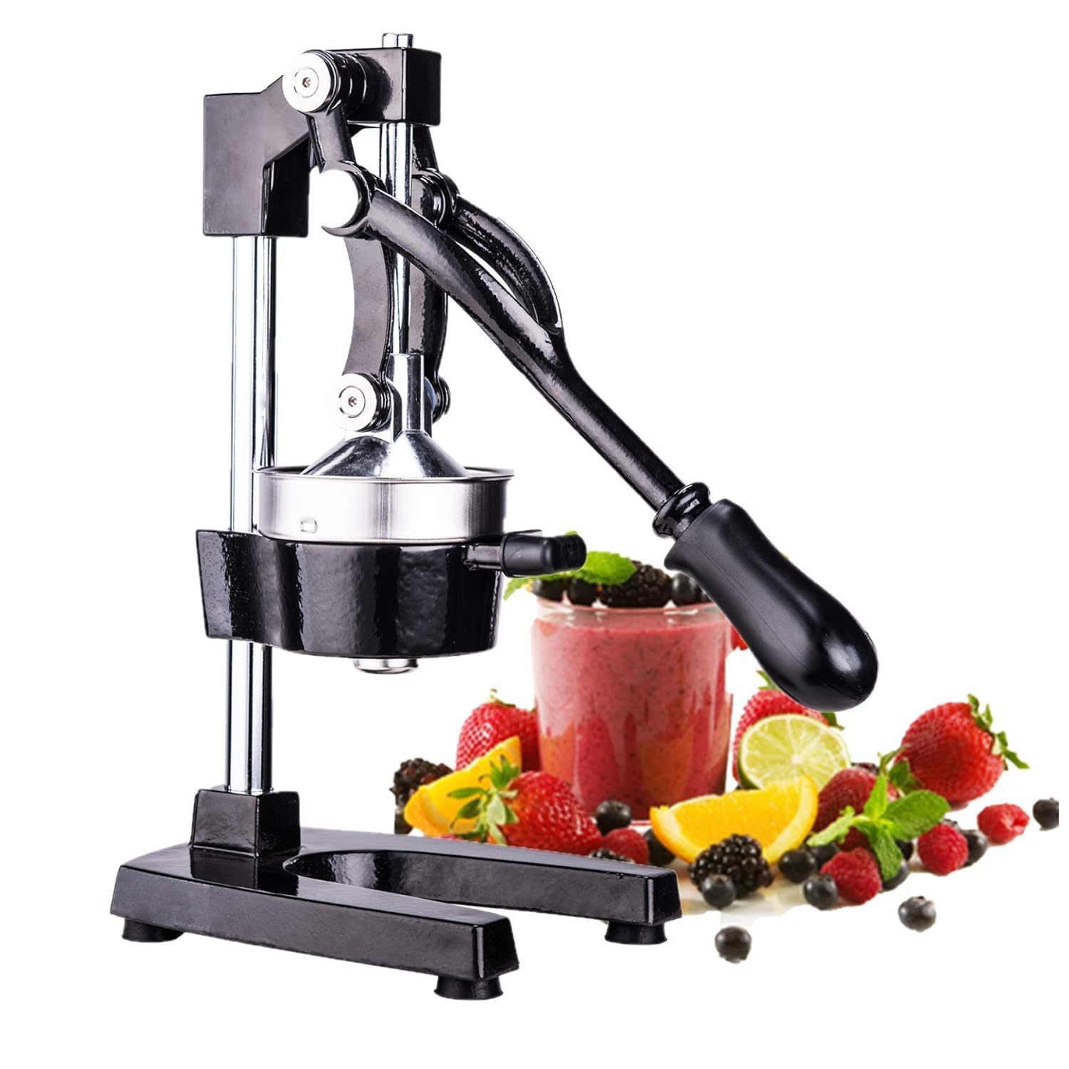CO-Z in use pressing an orange demonstrating higher yield and efficient extraction benefit