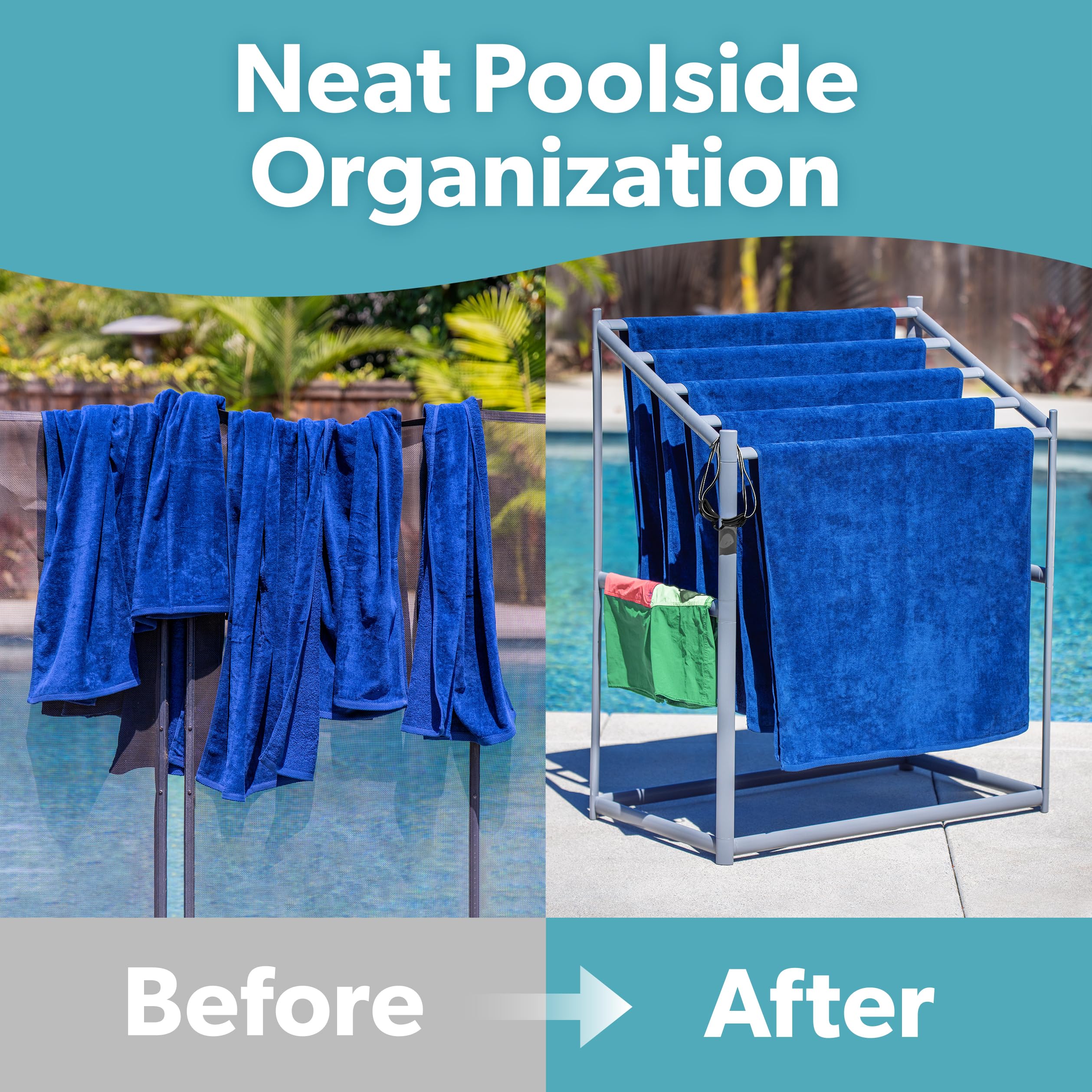 Coast Modern poolside lifestyle scene enhancing backyard decor and order