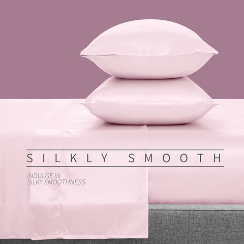 Cobedzy satin fabric close-up, highlights smooth texture for hair and skin