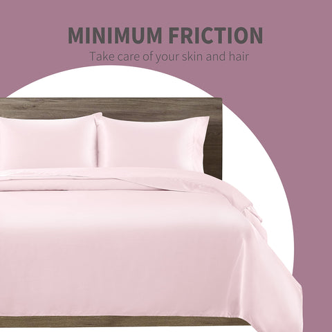 Cobedzy pillowcases pair on pillows showing silky texture and hair-friendly surface