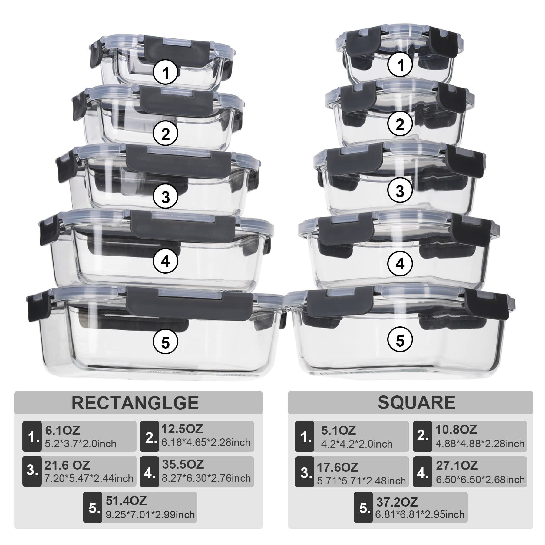 coccot medium square container snapped closed with lid, secure leak-resistant seal