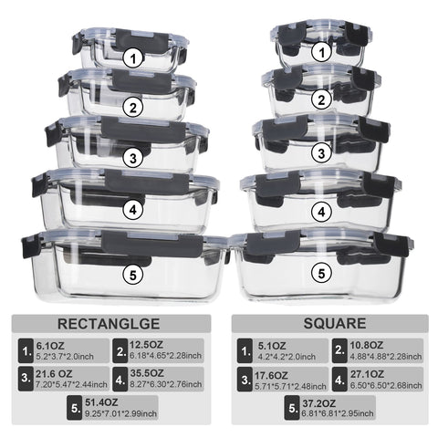coccot medium square container snapped closed with lid, secure leak-resistant seal