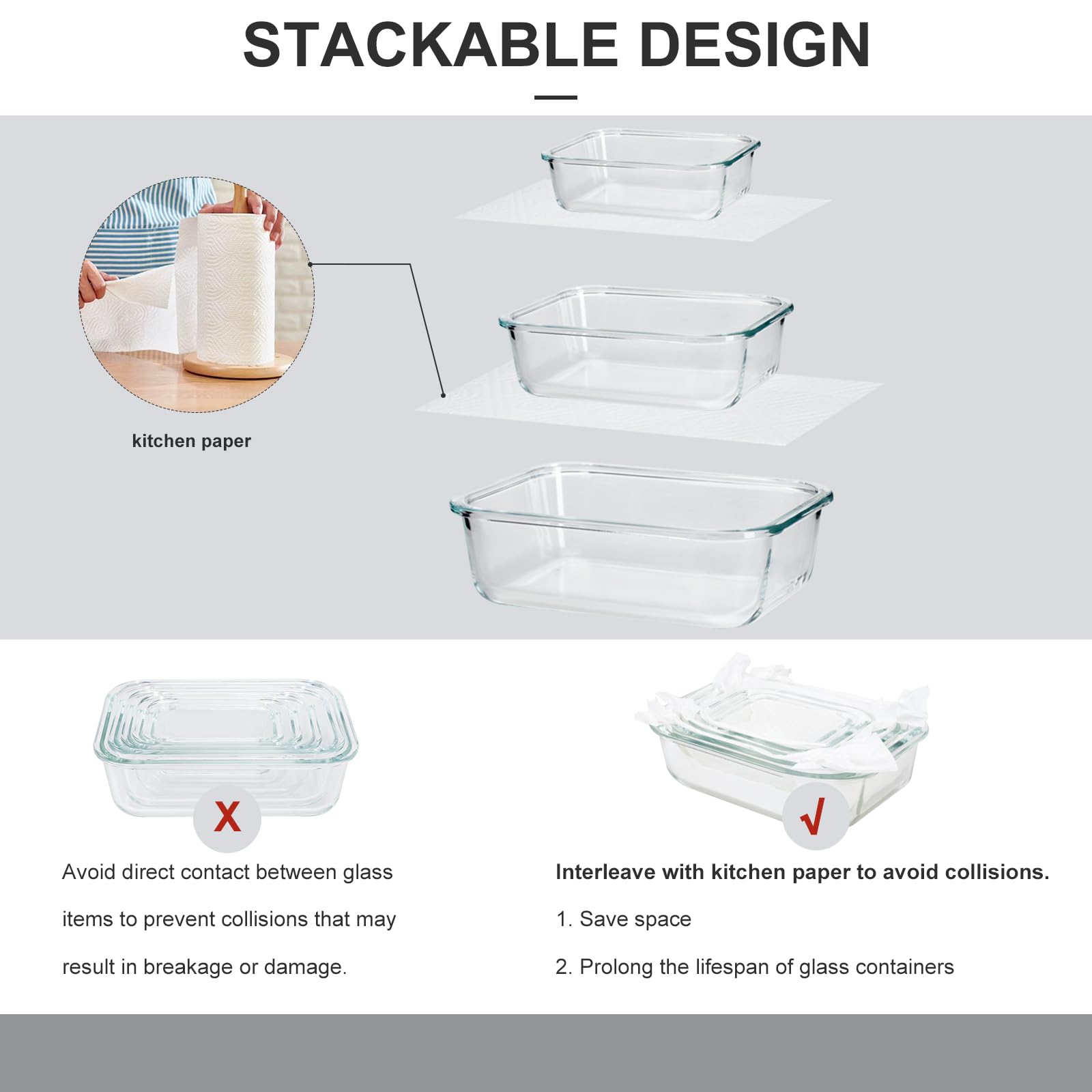 coccot stacked containers inside refrigerator saving space and organizing meals