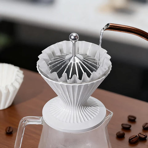 codale handle detail with rounded edges for safe handling and dripper protection