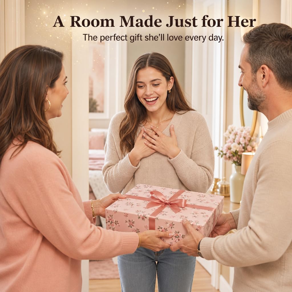 Codi blush twin comforter on mattress showing proper size coverage