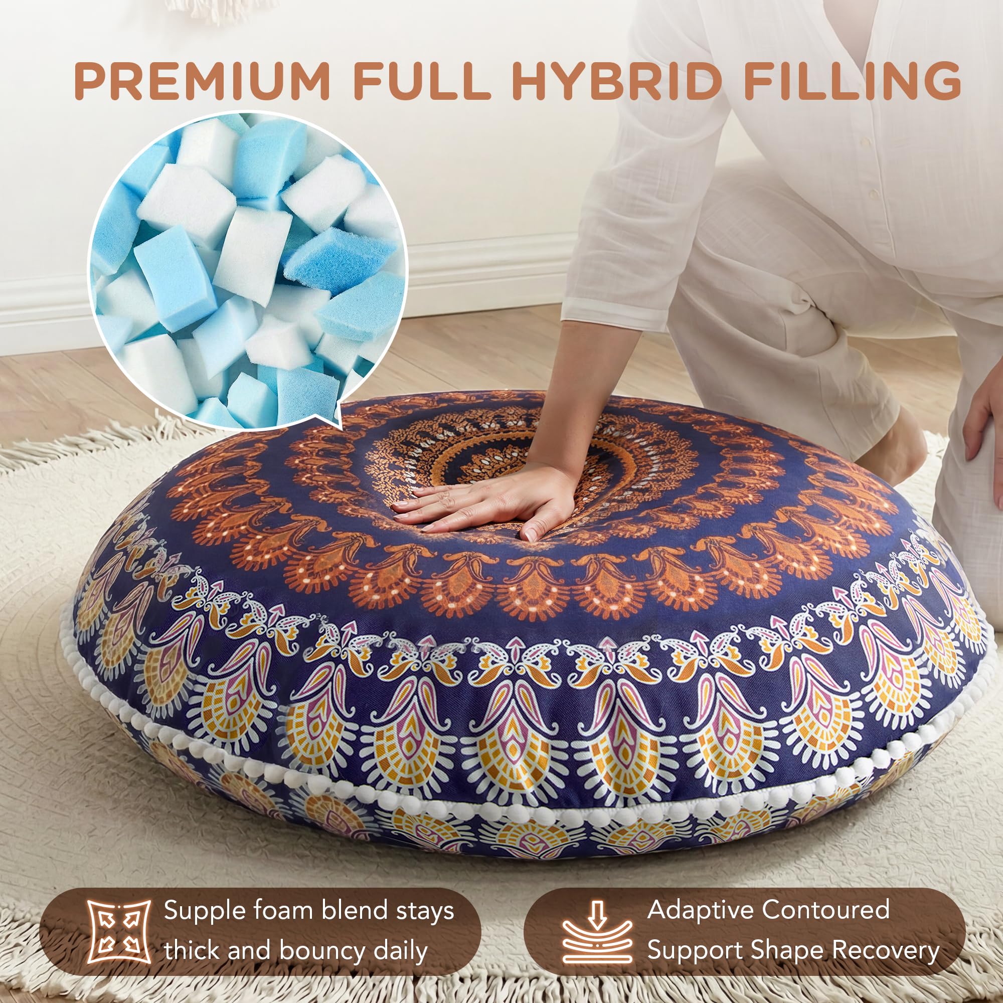 Codi shredded foam insert expanded demonstrating fill restoration and loft