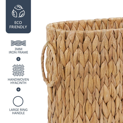 Coeusy basket styled in a bathroom adding boho texture and organized storage