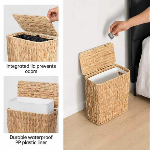 Coeusy removable plastic liner lifted out for quick emptying and easy cleaning