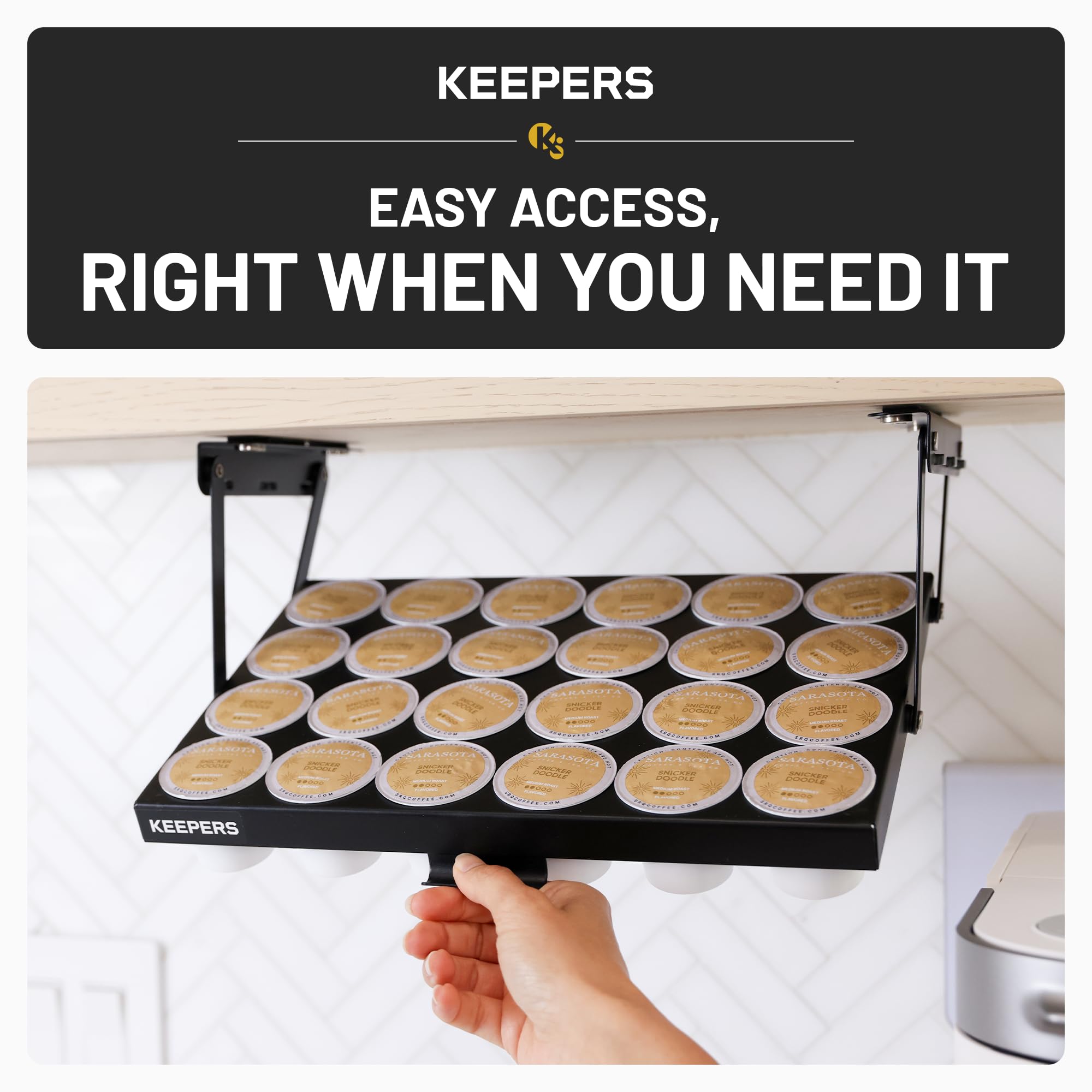 COFFEEKEEPERS mounting hardware kit included for easy installation
