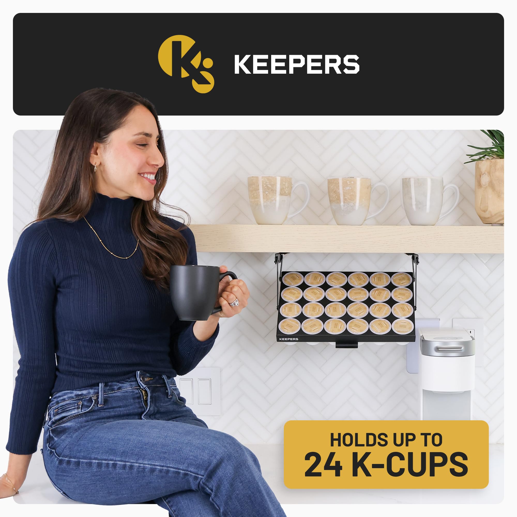 COFFEEKEEPERS installed in an RV galley saving counter space