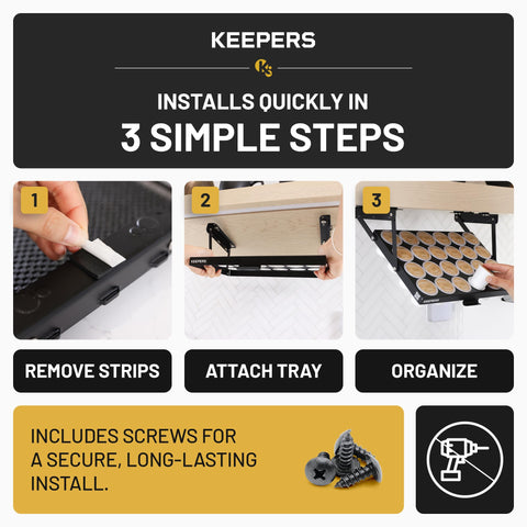 COFFEEKEEPERS side profile under cabinet highlighting compact footprint
