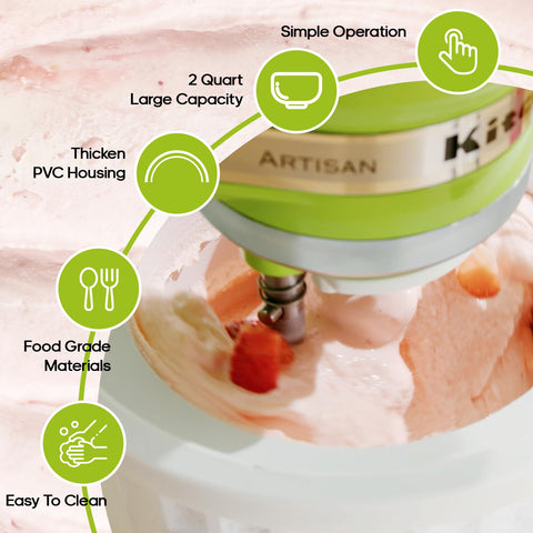 COFUN freezer bowl close-up showing aluminum liner for fast cooling