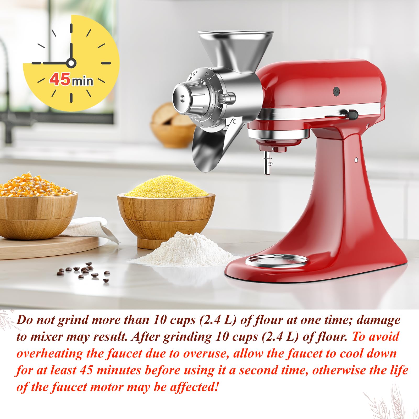 COFUN open grinding chamber and removable blades for quick hand cleaning and maintenance