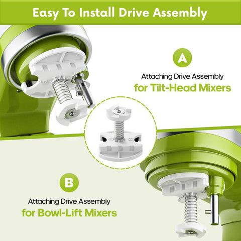 COFUN attached to KitchenAid mixer demonstrating easy setup