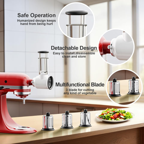 Cofun mounted on KitchenAid mixer demonstrating easy installation and hands-free operation