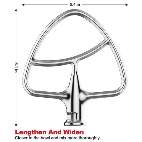 COFUN paddle attached to KitchenAid mixer showing stable mixing performance