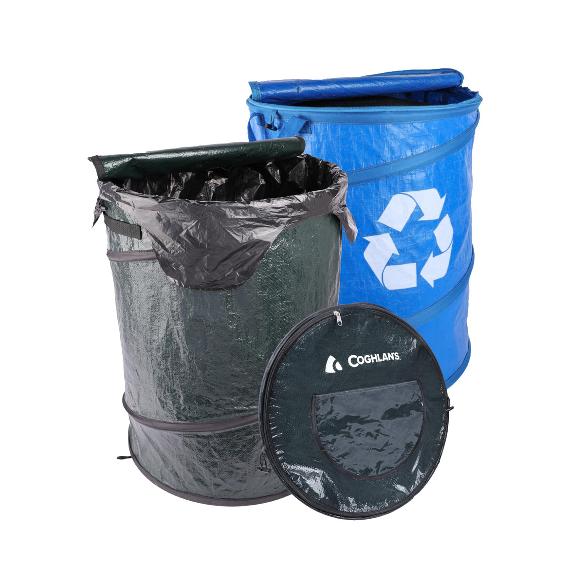 Coghlan's front view showing full bin capacity and organized campsite benefit