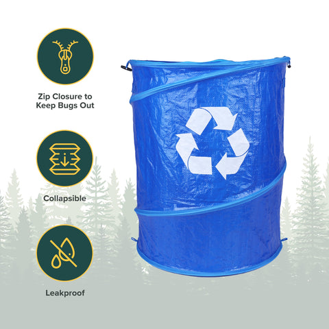 Coghlan's zippered lid close-up demonstrating odor control and pest protection