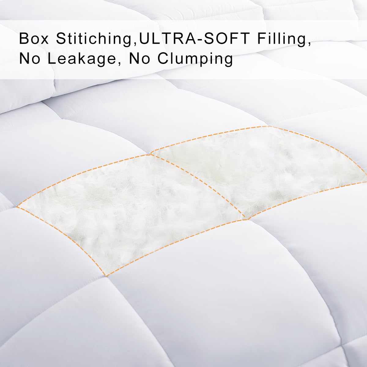 COHOME box-stitched detail showing even fill distribution and no clumping