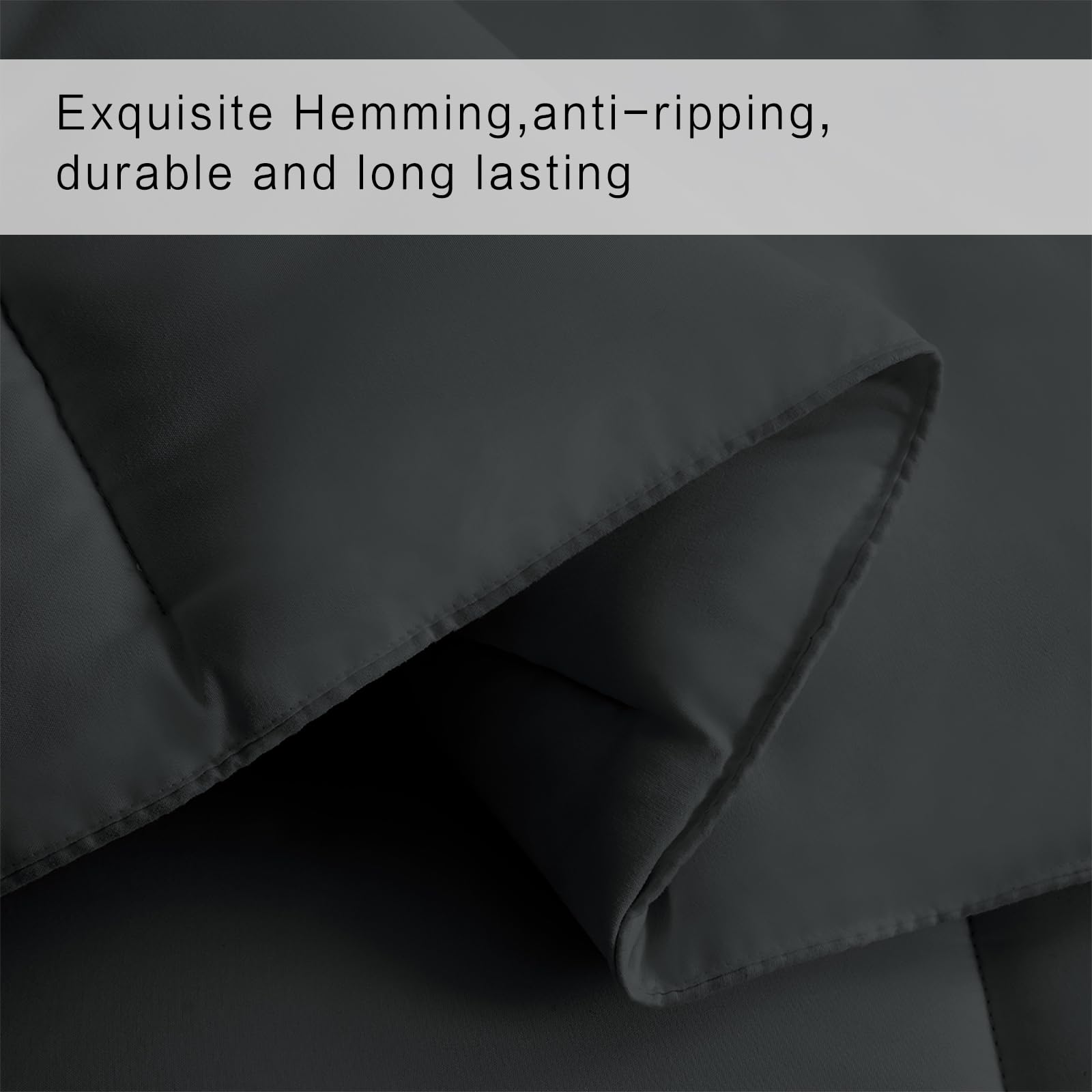 COHOME corner tab close-up showing secure duvet attachment and anti-shift benefit