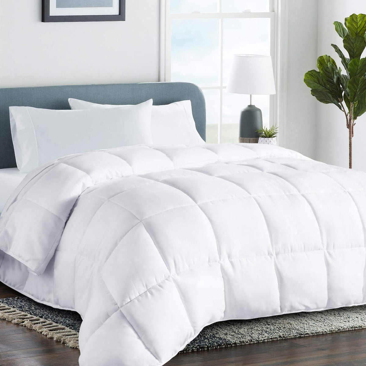 COHOME king front view showing clean white finish and bedroom-ready comfort