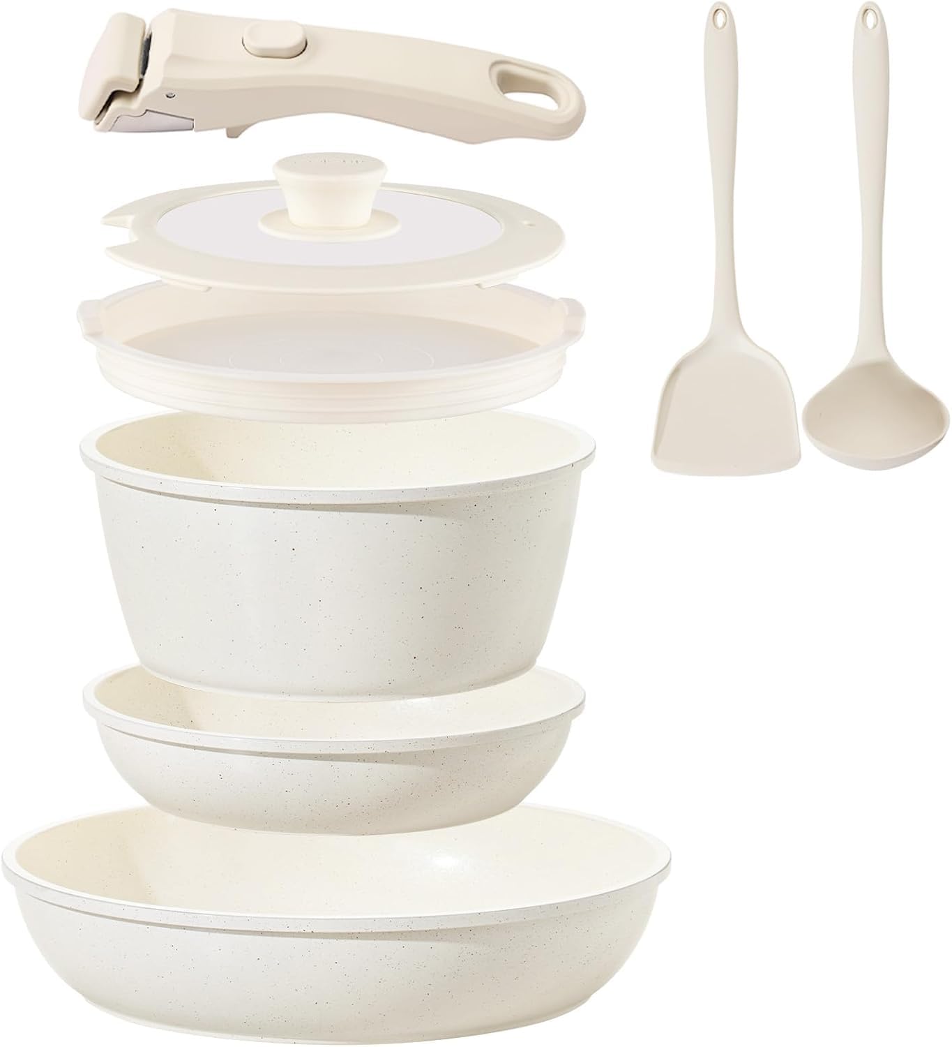 Coicur cream set front view showing complete 8-piece collection and clean aesthetic benefit