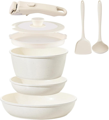 Coicur cream set front view showing complete 8-piece collection and clean aesthetic benefit