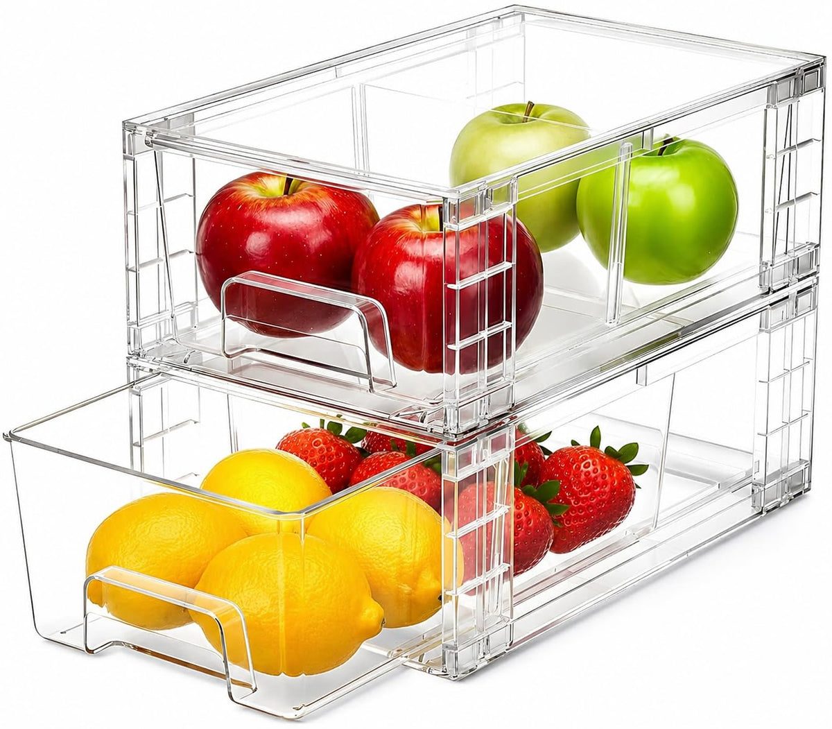 COKIHOM front view packaged drawers showing clear visibility and compact storage benefit
