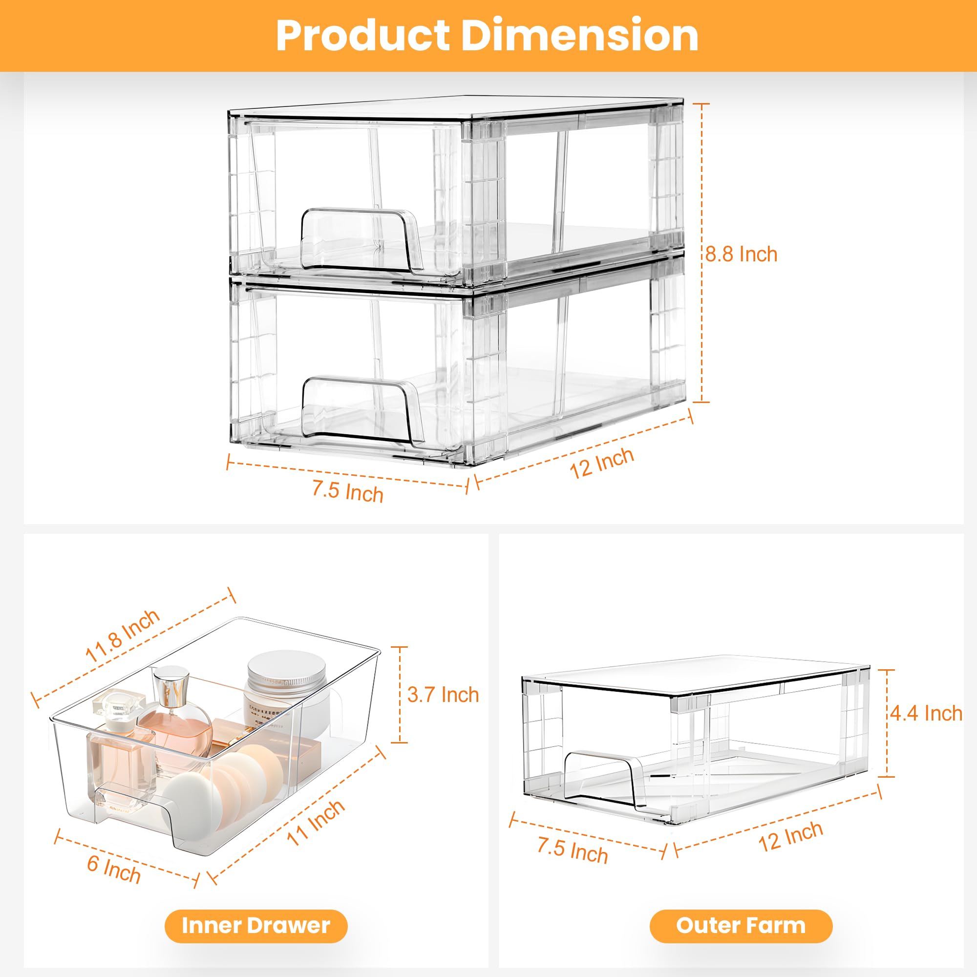 COKIHOM pull handle and internal track detail ensuring smooth, stable drawer glide