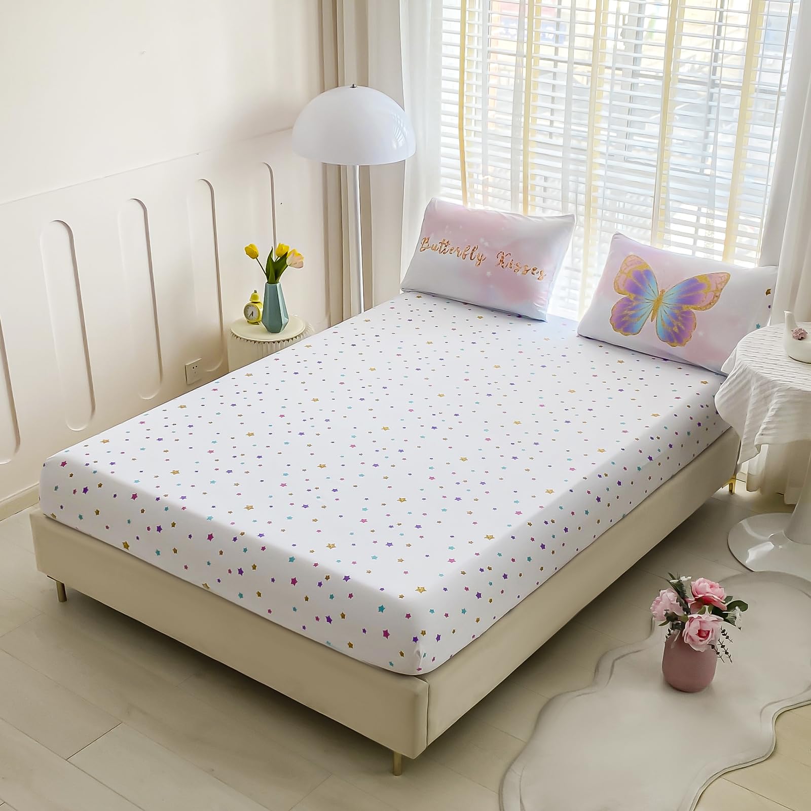 Cokouchyi bedding on made twin bed lifestyle scene benefit: shows full-room styling