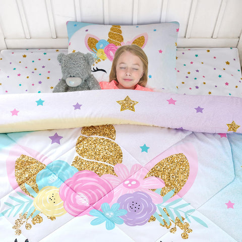 Cokouchyi rainbow unicorn print overview highlighting colorful pattern