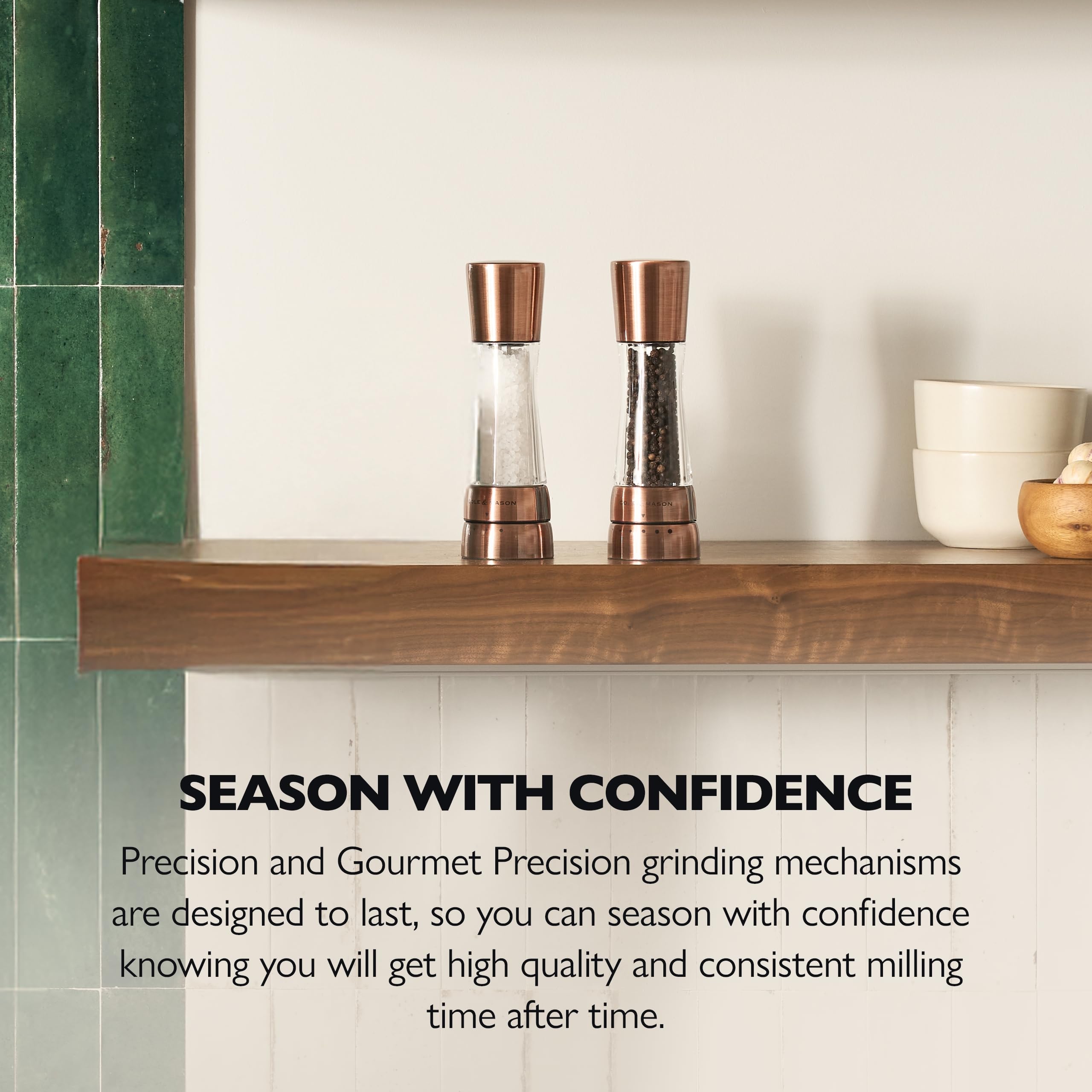 Cole & Mason Derwent clear bodies revealing salt and pepper contrast benefit: easy identification