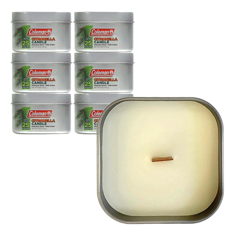 Coleman front tin packaging showing label and recyclable tin for convenience
